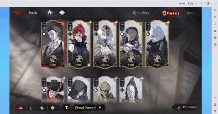 9 Silver and Blood vassals unlocked on a beginner's account - LDCloud