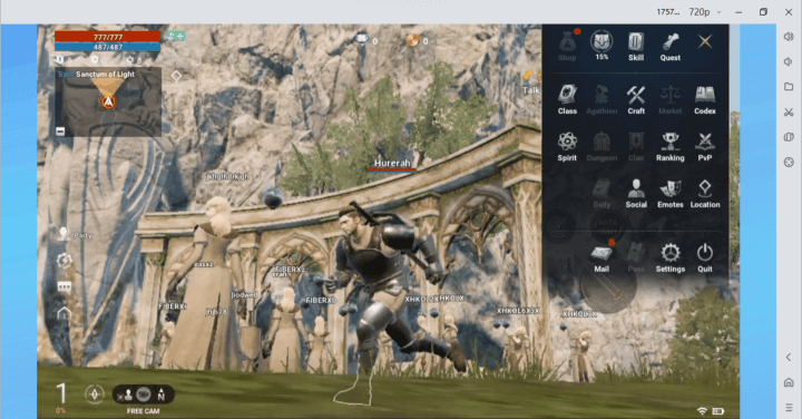 Lineage2M three-dot option showing different features, including settings - LDCloud