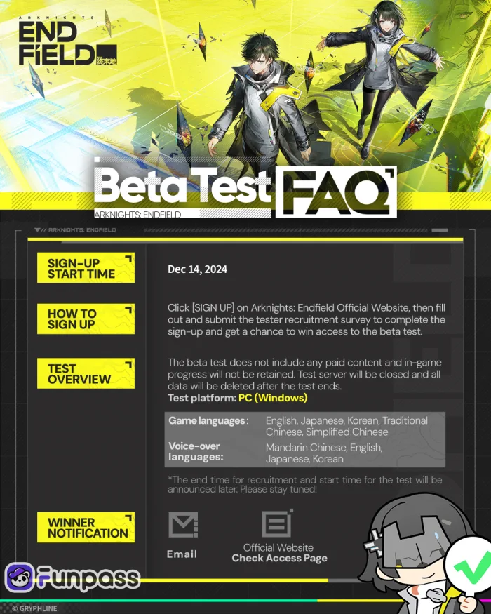 Arknights Endfield beta test sign-up details