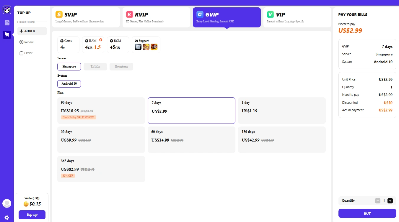 funpass cloud emulator plan