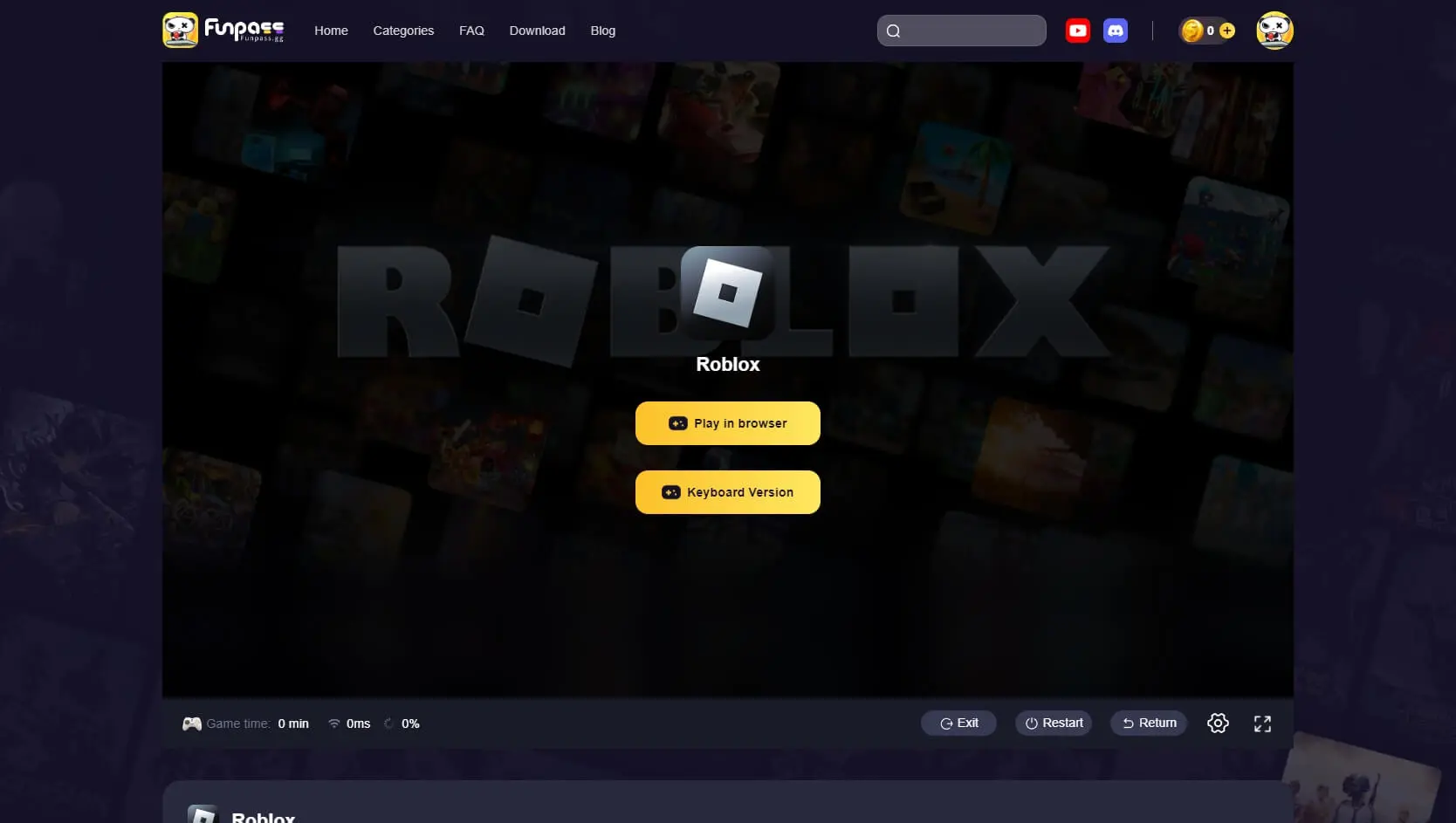 Play Roblox Online for Free with Funpass