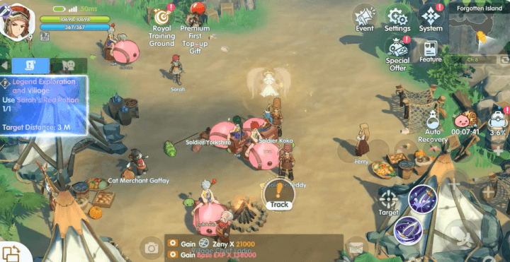 Image of mixed-class party in Ragnarok Back to Glory - LDCloud