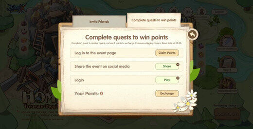 Get more treasure-digging chances by completing the daily quests - LDCloud