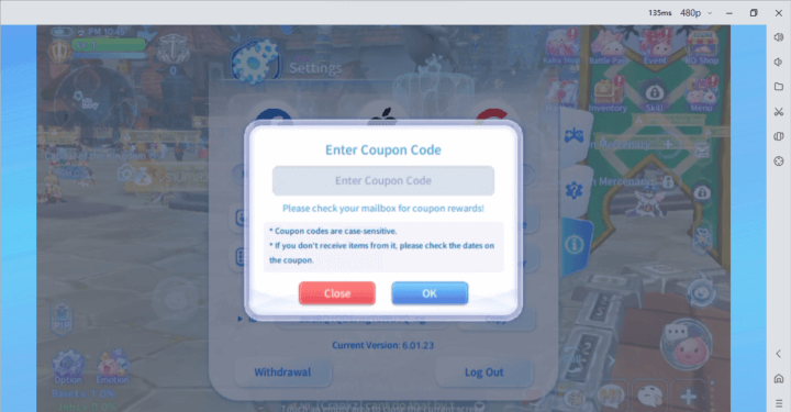  Ragnarok V: Returns code entry screen - LDCloud