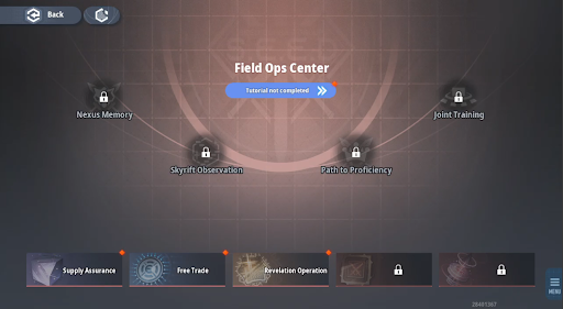 ash echoes field ops interface