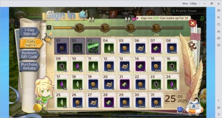 Dragon Nest: Rebirth of Legend's daily login rewards - LDCloud