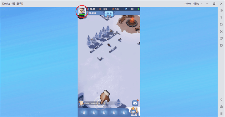 Marked player profile section in Whiteout Survival- The 1st step to redeem Whiteout Survival codes - LDCloud