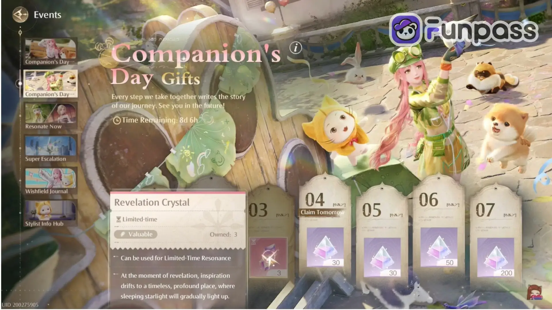 infinity nikki 1.0 companions day daily gifts for logging in