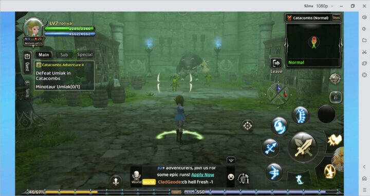 A fight scene in the Dragon Nest: Rebirth of Legend - LDCloud