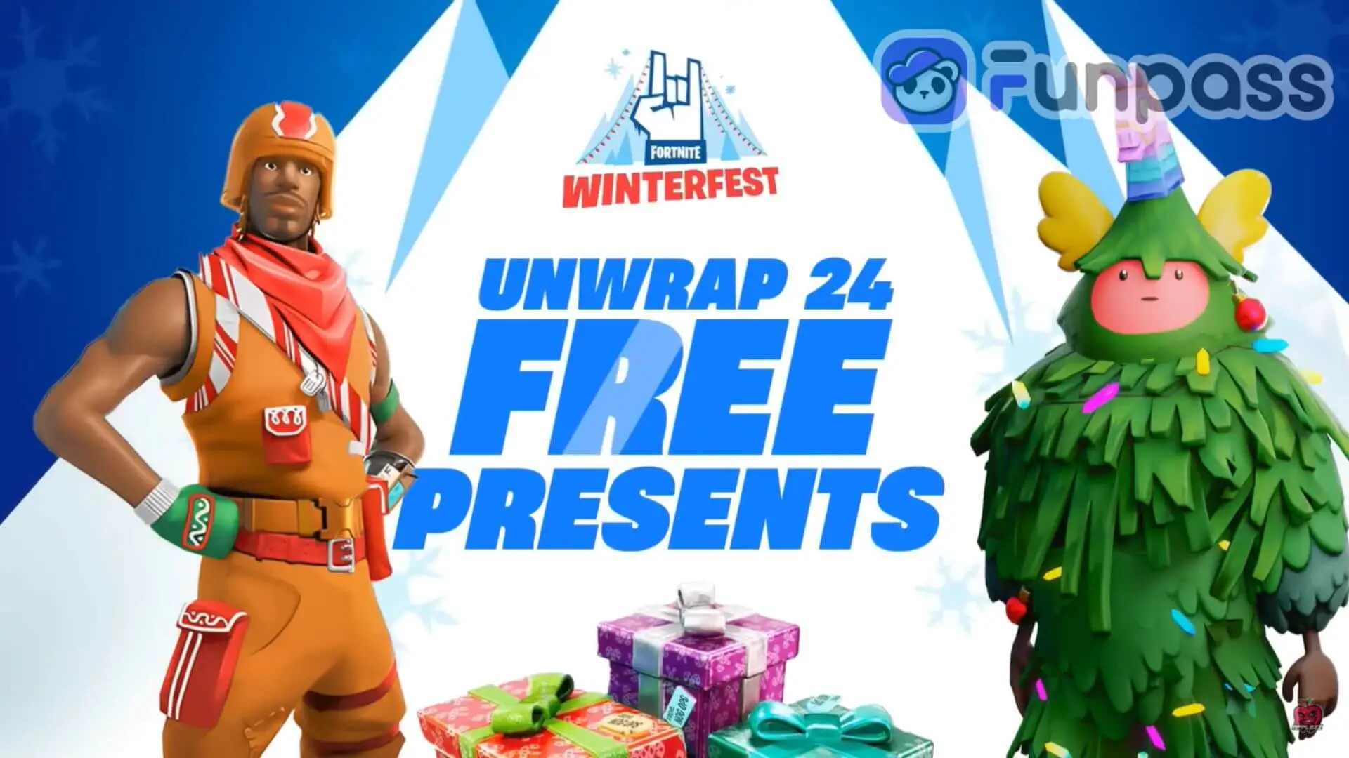 fortnite winterfest free presents unwrap 24