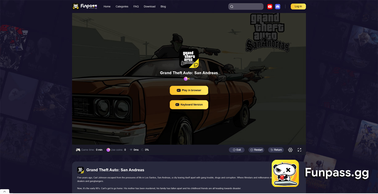 Play GTA SA Online with Funpass