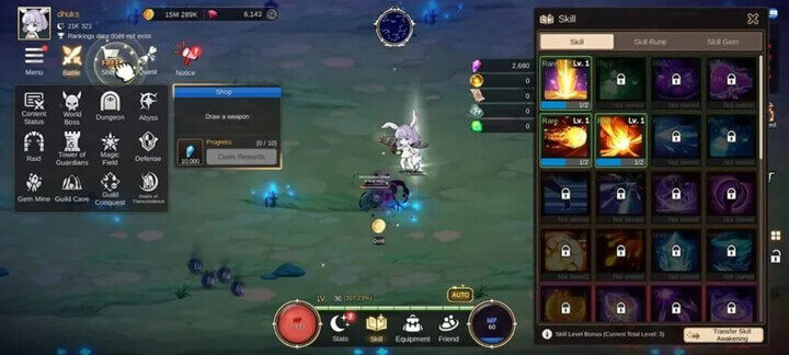 Leveling Up Skills in Idle Moon Rabbit: AFK RPG - LDCloud