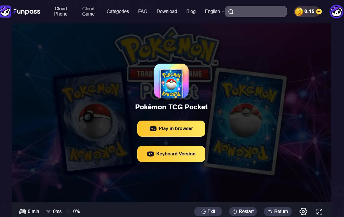 play ptcg online with funpass cloud gaming