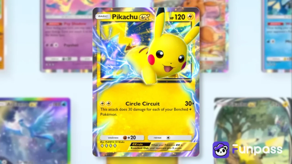 Pikachu card pack in Pokémon TCG Pocket