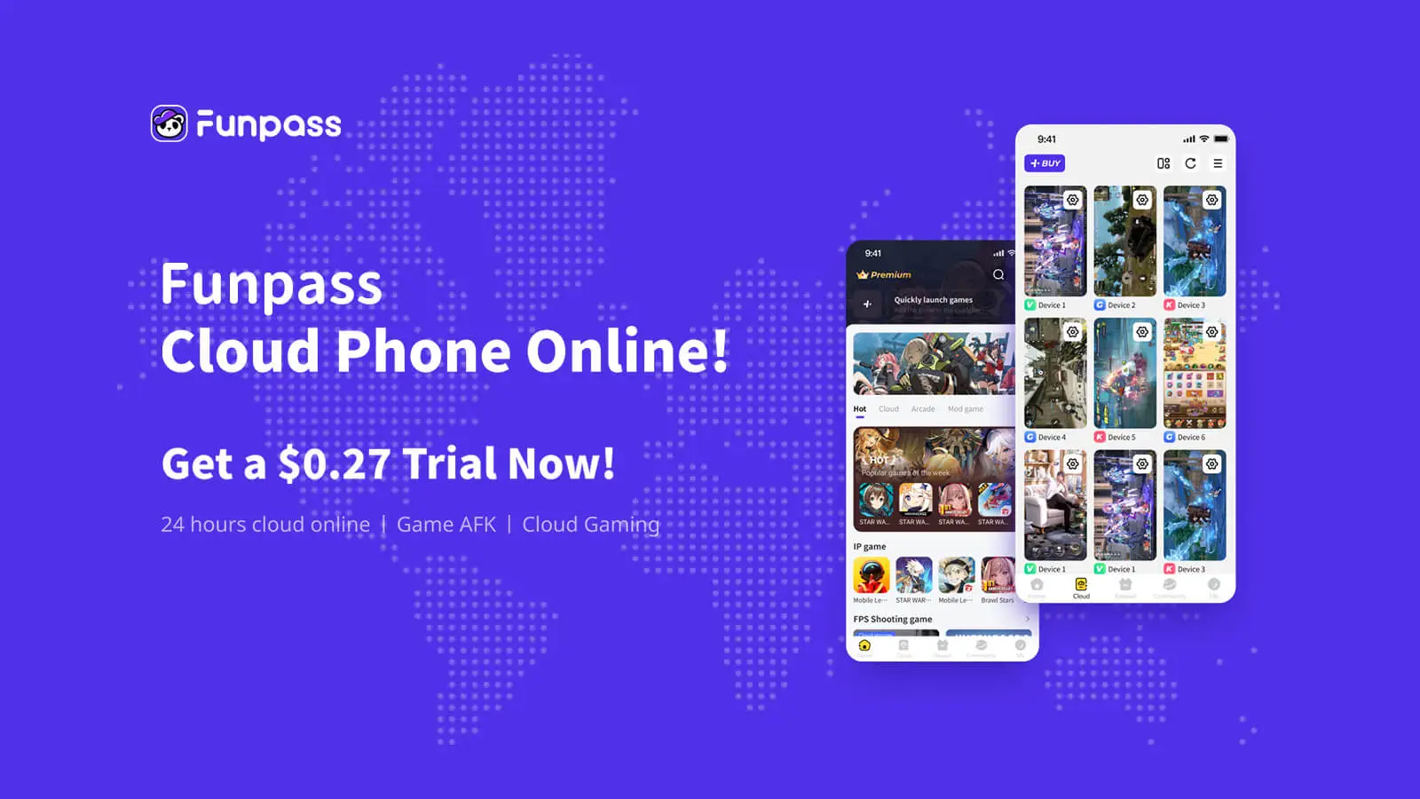 Funpass Cloud Phone Online!