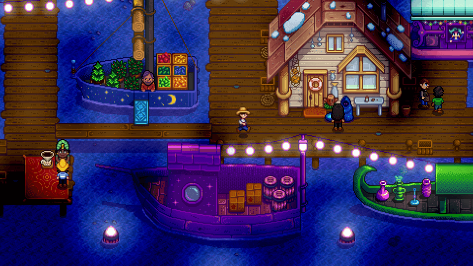 stardew valley at night