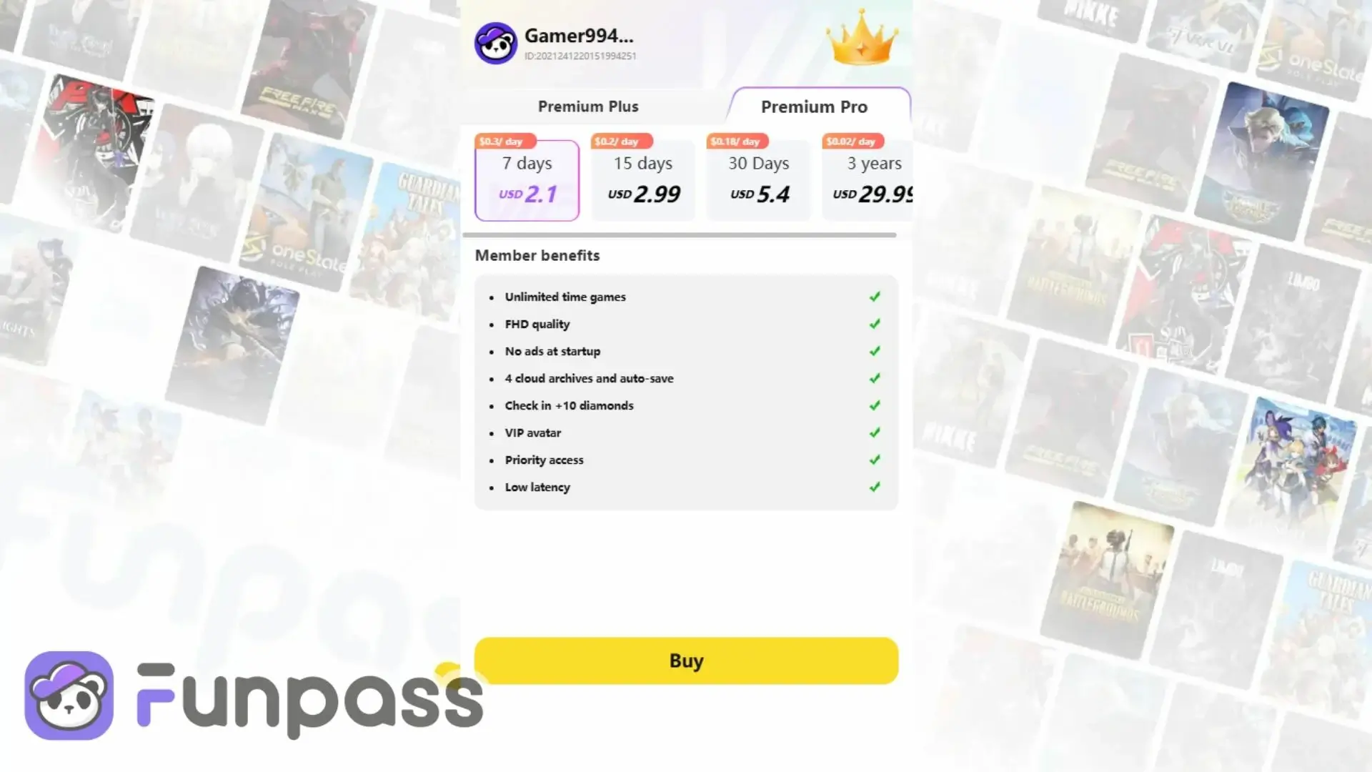 funpass cloud gaming subscription