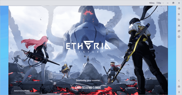 Etheria: Restart is being launched on a cloud phone device - LDCloud Cloud Phone Emulator