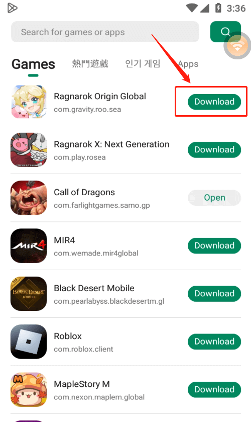 Download and install the Ragnarok Origin Global at a higher speed - LDCloud Cloud Android Emulator