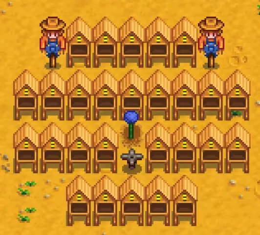 best beehive layout in stardew valley