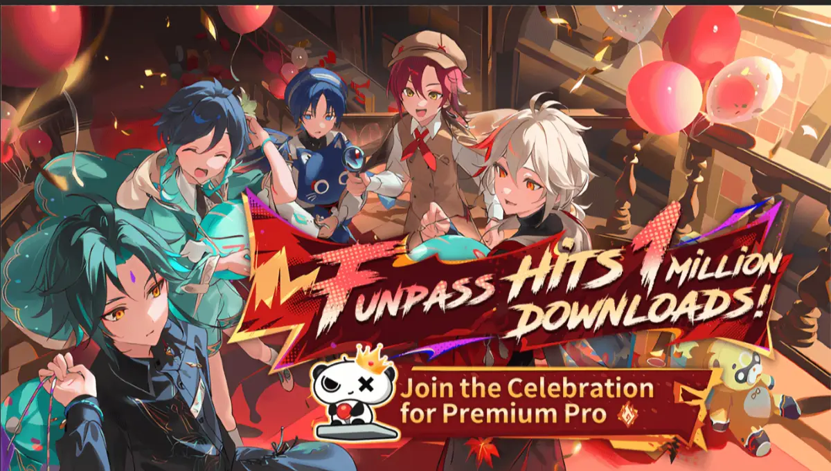 funpass hits 1 million downloads