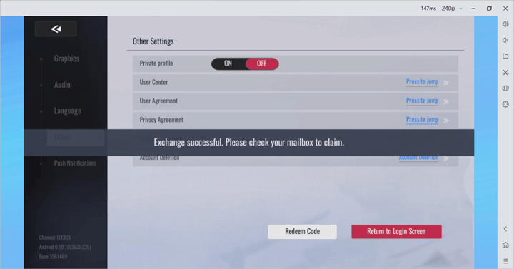 Etheria: Restart rewards notification after redeeming codes - LDCloud Cloud Phone