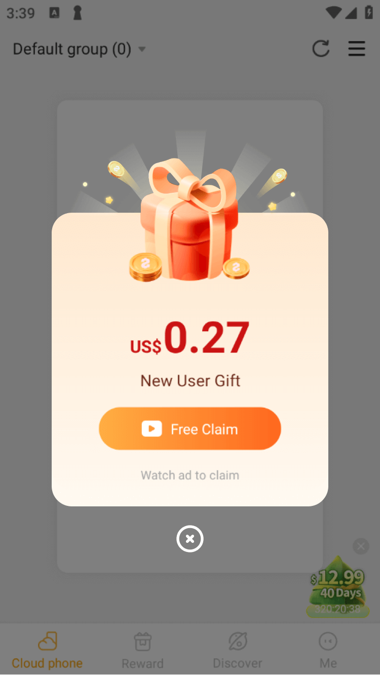 Claim New user gift package to get free trail - LDCloud