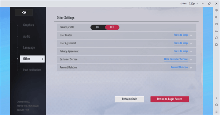 Etheria: Restart other option in settings - LDCloud Cloud Phone