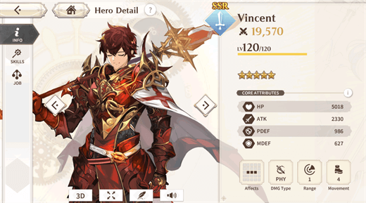 S Tier Valiant Force 2 Characters - Vincent | LDCloud