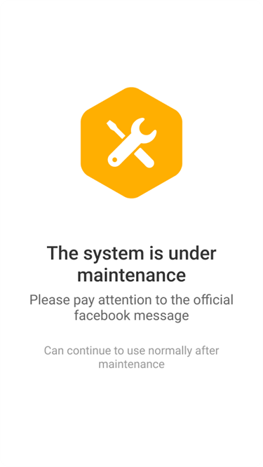 Under Maintenance Notice Symbol on LDCloud - LD Cloud Phone