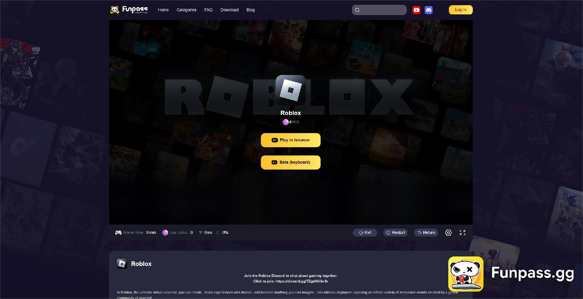 play unblocked roblox games on funpass