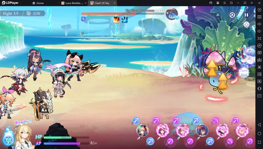 Clash of Sky เกมแนว Turn Based พร้อมระบบจีบสาว จัดทีมต่อสู้