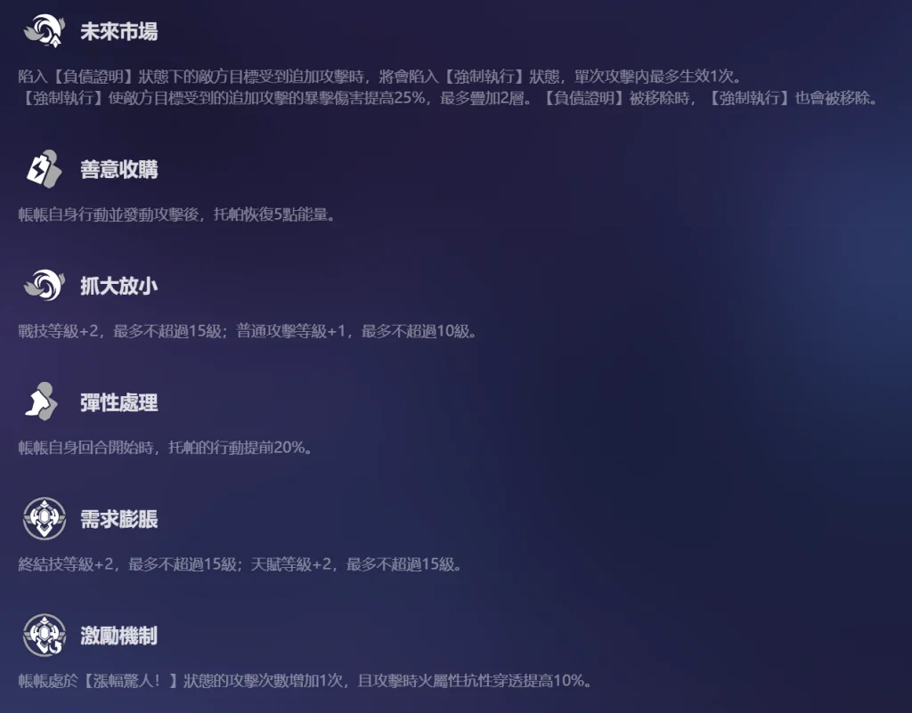【攻略】《崩壞:星穹鐵道》 「托帕&帳賬」角色攻略