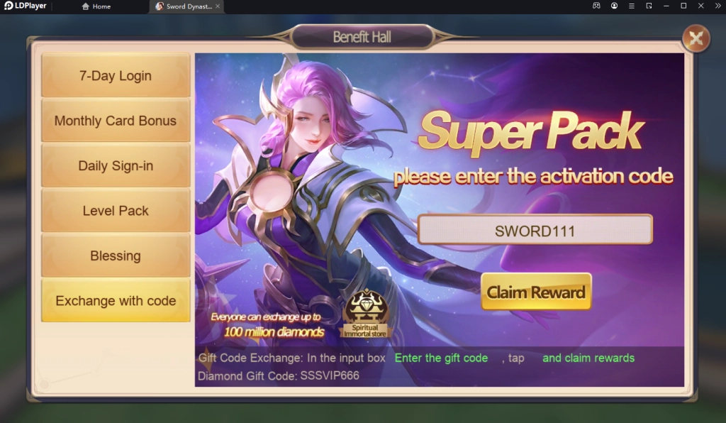 Sword Dynasty:Immortal แจก Giftcode (15 โค้ด) พร้อมวิธีกรอกบน LDPlayer9