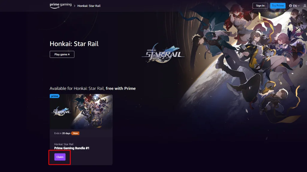 『HƯỚNG DẪN』Honkai:Star Rail: Nhận Free Ngọc Ánh Sao Sự Kiện Prime Gaming