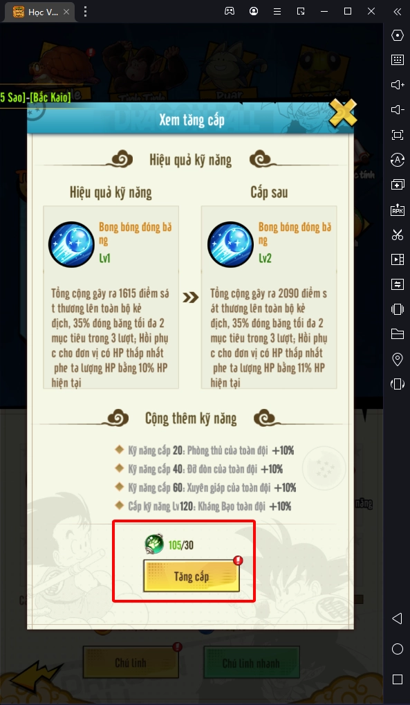 『HƯỚNG DẪN』Học Viện Rồng Thần - Nâng cấp tướng, tăng lực chiến