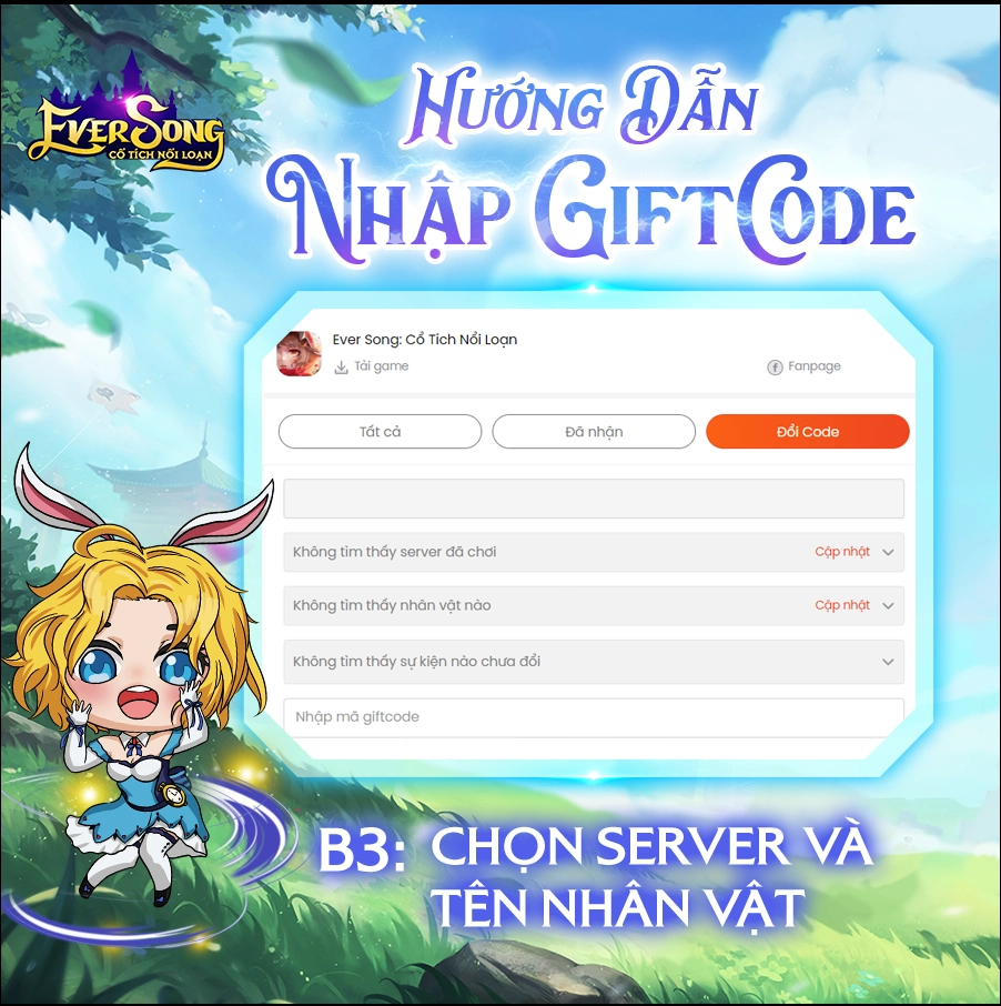 『GIFTCODE』Ever Song: Cổ Tích Nổi Loạn - Tổng hợp code mới nhất & Cách nhập code tân thủ