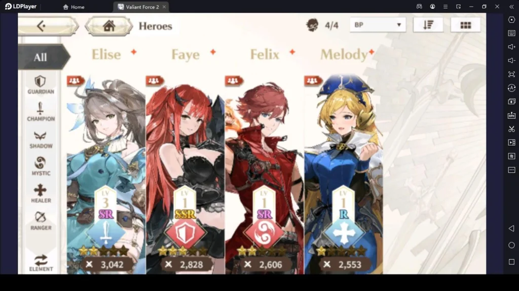 Valiant Force 2 Tier Liste des personnages