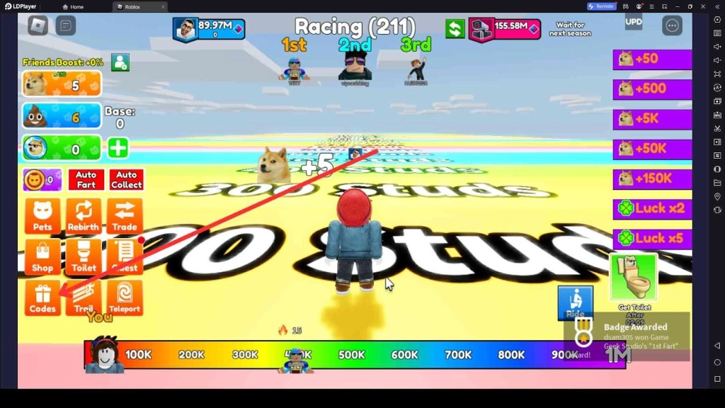 Roblox Fart Race Codes: Unleash the Power of Farts and Win the Race! - November 2023