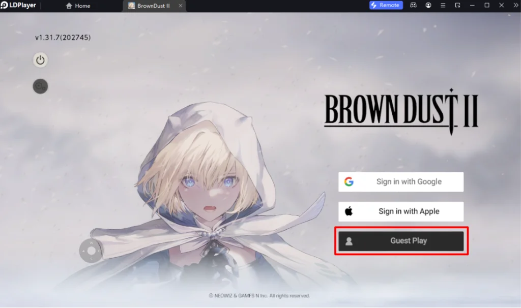 Brown Dust 2 (Global) วิธีรีไอดีหาแบบไม่ลบข้อมูลตัวละครที่ใช่แบบเร็ว 4 เท่า มือใหม่ไม่ควรพลาด!! บน LDPlayer9