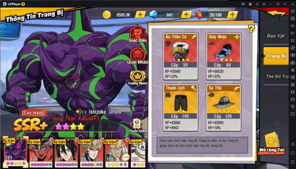 『HƯỚNG DẪN』Chi Tiết KABUTO SSR+ One Punch Man The Strongest & cách tải game trên PC