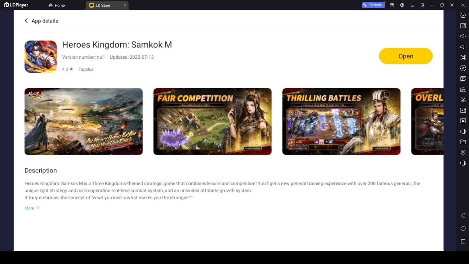 How to Run Heroes Kingdom: Samkok M Using LDPlayer 9