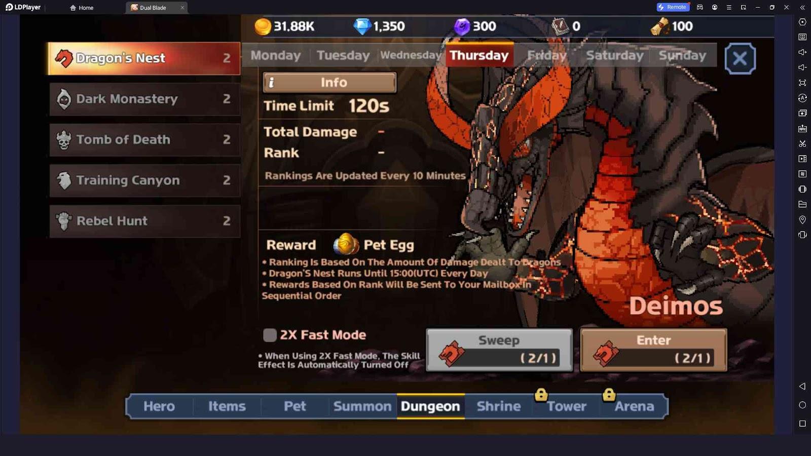 Take Part in Dungeon Battles and Earn More Rewards