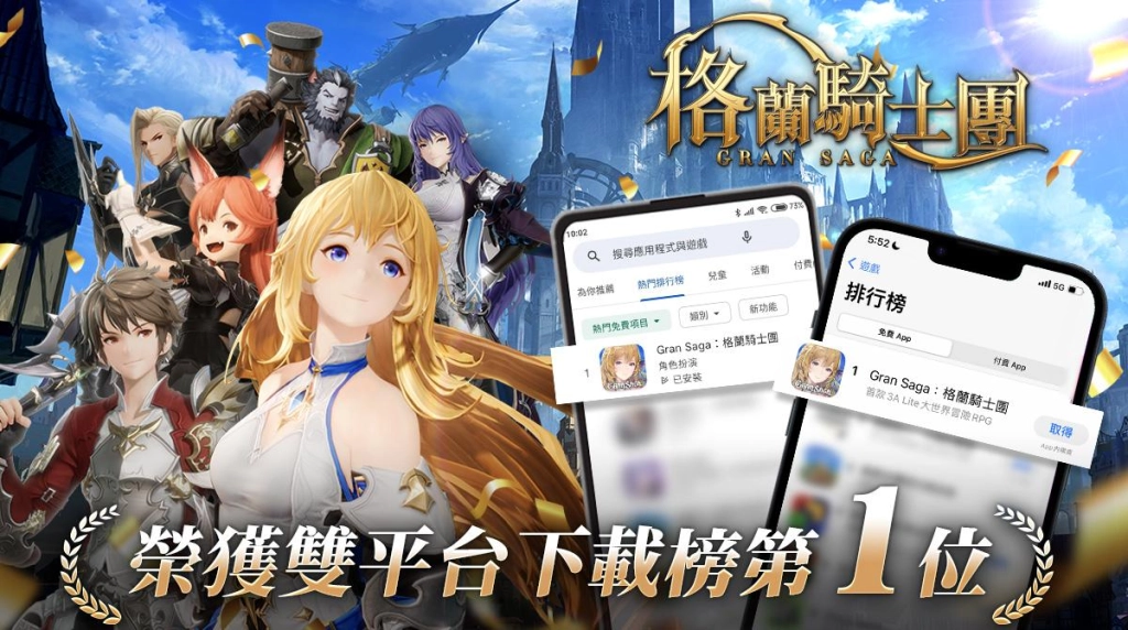 《Gran Saga：格蘭騎士團》台港澳上市強摘雙榜冠軍，同步釋出遊戲最新資訊及角色介紹