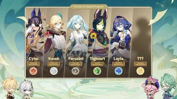Genshin Impact version 3.6 est maintenant disponible : Bannières et évènements