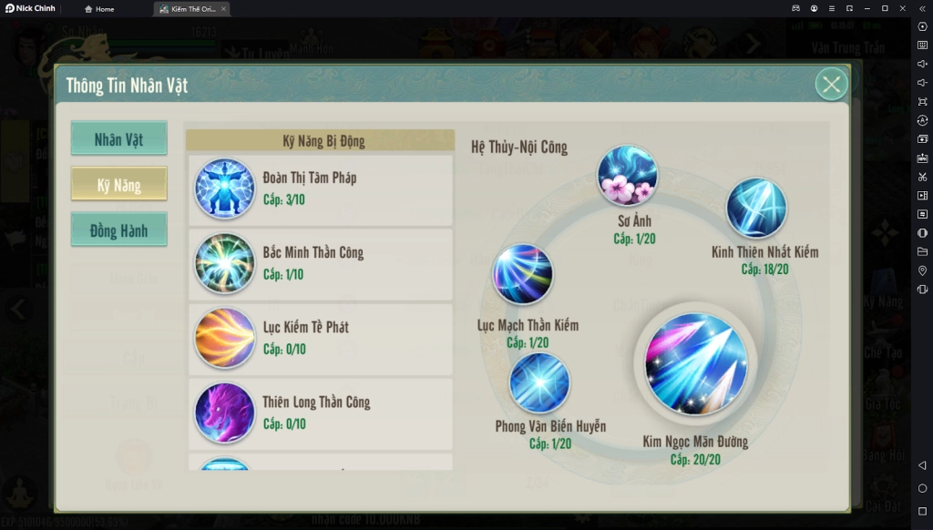 『HƯỚNG DẪN』Kiếm Thế Origin: Hướng Dẫn Build Sơ Lược Đoàn Thị - Nâng Cấp Tiềm Năng Và Kỹ Năng