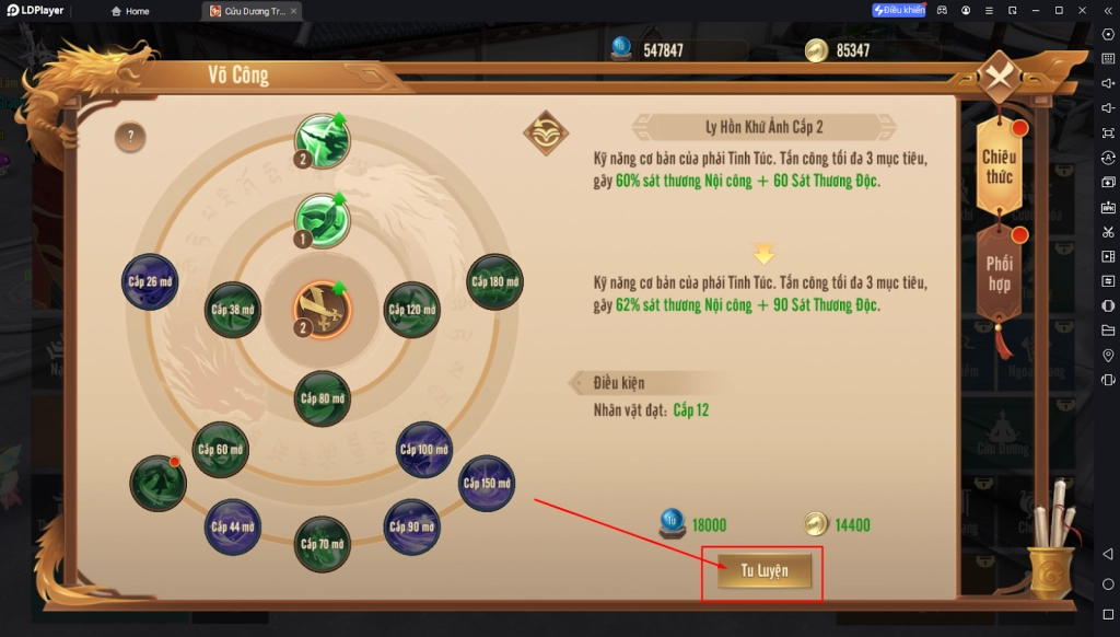 『HƯỚNG DẪN』CỬU DƯƠNG TRUYỀN KỲ 2 - CÁCH TĂNG LỰC CHIẾN HIỆU QUẢ