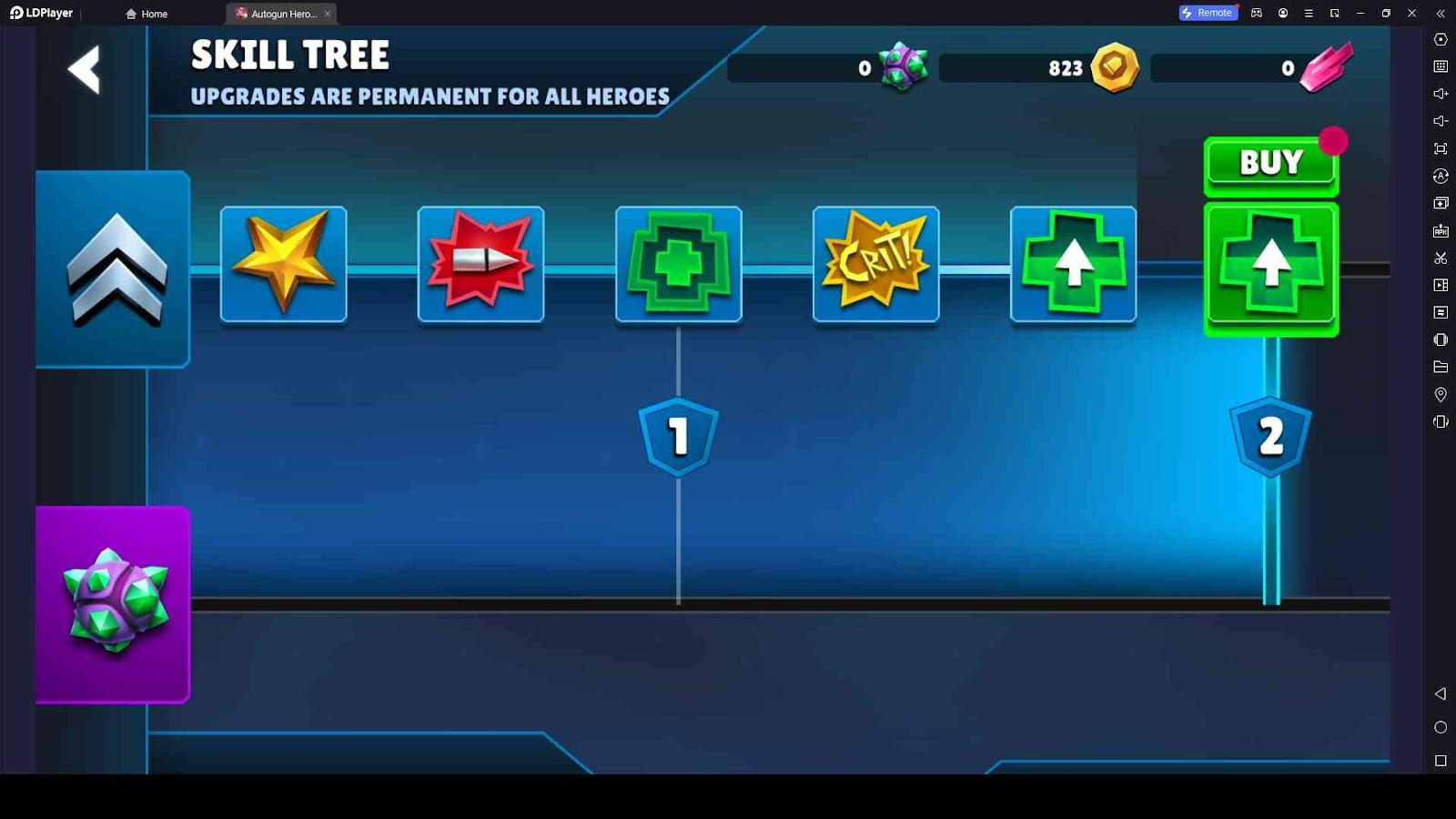 What is the Skill Tree in Autogun Heroes: Run and Gun