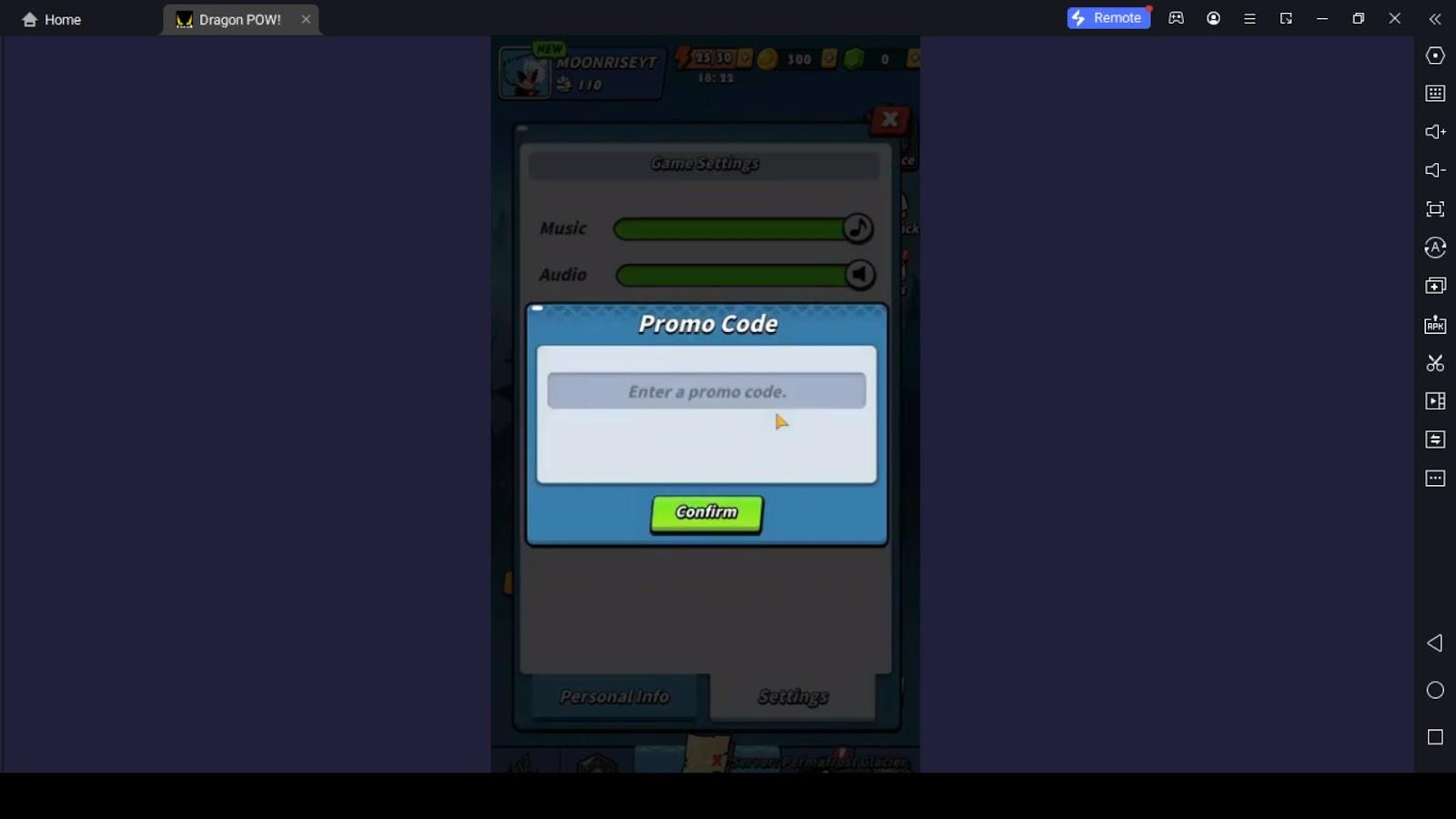 Redeeming Steps for Codes in Dragon POW