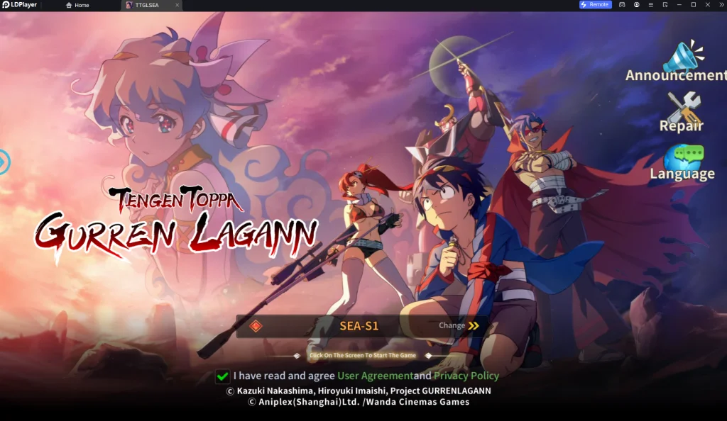 แนะนำวิธีดาวน์โหลด Tengen Toppa Gurren Lagann (SEA) CBT เล่นแบบ FULL HD บน LDPlayer9
